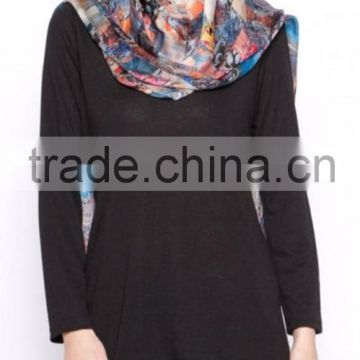 Turkish Design Cotton Lace Tunic Black