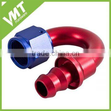 180 degree red and bule AN6 reusable air hose fittings