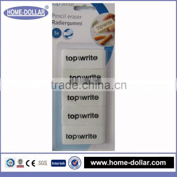 Hot sale office and school supplies rectangular rubber white plastic eraser for school