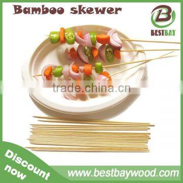2016 hot sell disposable round bamboo skewer/bamboo sticks/bbq skewer/bbq sticks