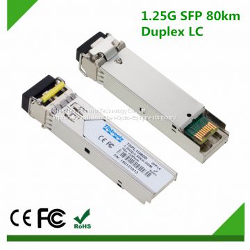 Free Samples 1.25Gb/s 80km SFP Fiber Transceiver Duplex LC 1550nm DFB Single-mode SM DDM