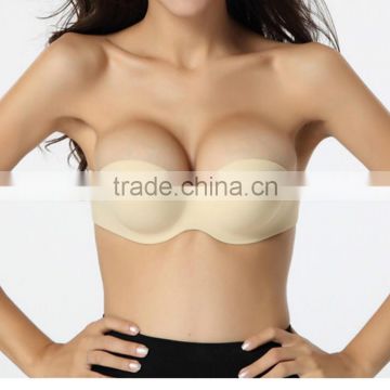 Girl sexy 3/4 thin cup push up invisible bra