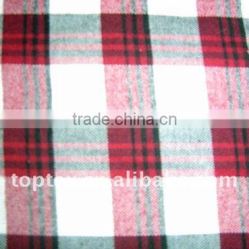 100% cotton flannel yarn dyed woven plushed fabric for shirt
