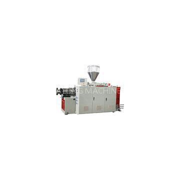 Industrial Conical Twin Screw Extruder for Extrusion PVC Pipe , Profile , Sheet and Granules