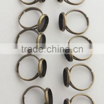 Antique Bronze ring setting!! 12mm 200pcs for sale ring with blanks