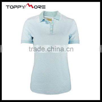 T056-3544B 95% CO 5% EL Combed Cotton Stripe Single Jersey Polo Shirt