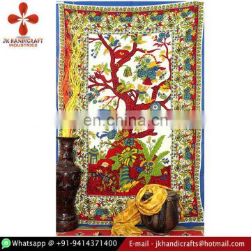100% Cotton Hand Made Printed Home Decorative Ethnic Wall Hanging Throw