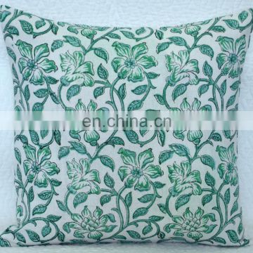 Indian Hand Block Printed Cushion Cover Ethnic Pillow Cover Ethnic Throw Indian Cushion Cover