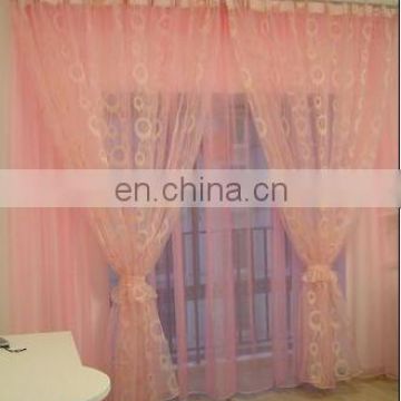 princess pink curtain embroidered glitter bronzing flocking organza curtain