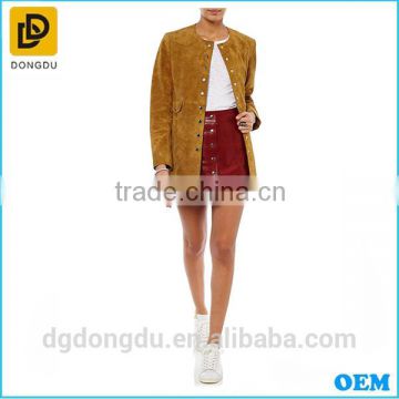 Wholesale Custom 2016 New Women's Red Leather Mini Skirt