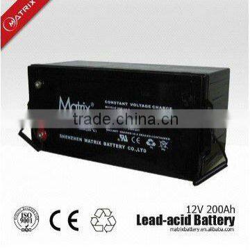 Maintenance free 12v voltage gel battery 200ah