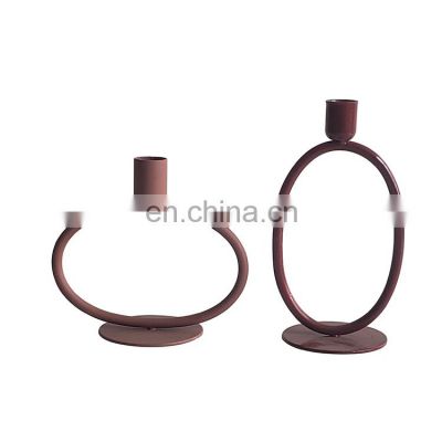 Hot sale Metal Simple Modern candle holder Wedding Bar Party Living Room Candlestick Holders