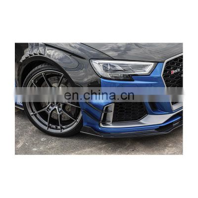 Better Looking Car Bumper Canards Military Quality 100% Dry Carbon Fiber Material For AUDI RS3