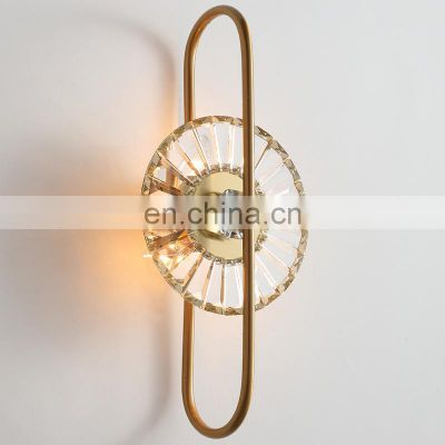 Luxury Led Wall Lamp Simple Modern Crystal Bedside Lighting For Living Room Hotel Decoration LED Wall Light