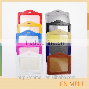Vertical orientation credit card sized dual sided id card holder