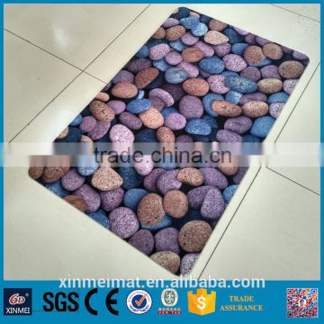 hot sales anti slip pvc backed door mat with pebbles printed