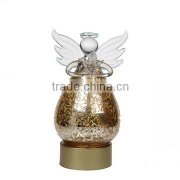 good quality gold glass angel with Led base