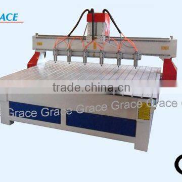 6 spindles control together Wood CNC router G1325