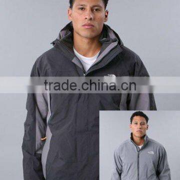 Windproof custom windbreaker 3 in 1 waterproof jacket