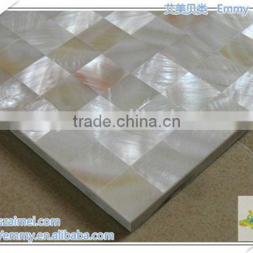Natural white chinese fresh water river shell oyster mosaic tile