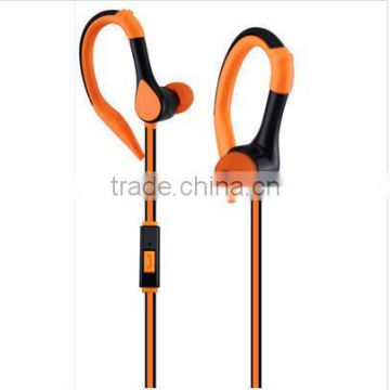 Stereo sport Earbuds With Flat Cable Earphones with mic
