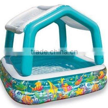 inflatable bathing pool with sunshade