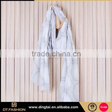 Plaid silk scarf for women