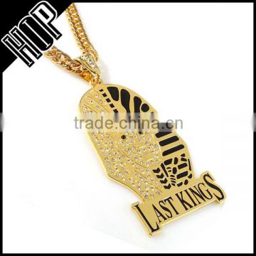 Fashion Hip Hop Gold Pharaoh Face Necklace