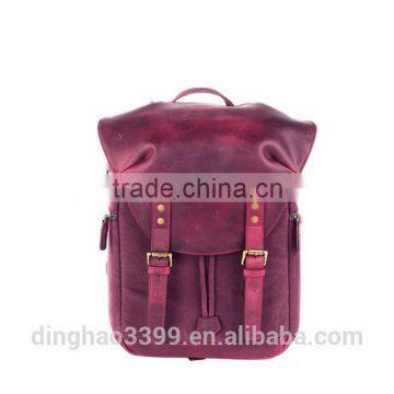 China Supplier Leather Camera Backpack Korean Style Digital Camera bag for 2016