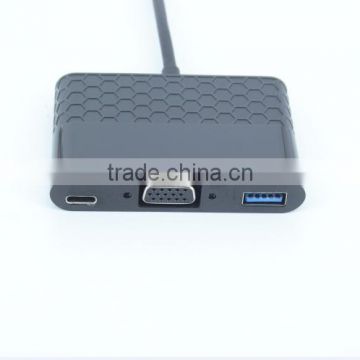 USB3.1 Type c to VGA/USB3.0/Type c HUB
