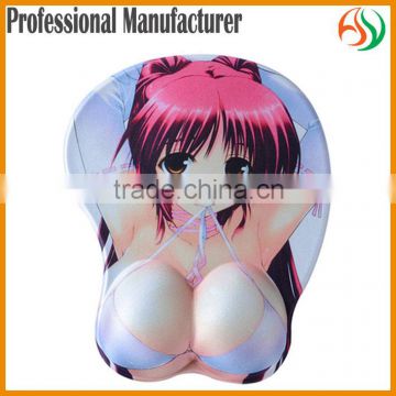 AY 3D Japanese Anime Comfortable Silicone Mousepad Wrist Rests Sexy Breast, Sex Gel Mouse Pad, Sexy Hot Japanese Girl