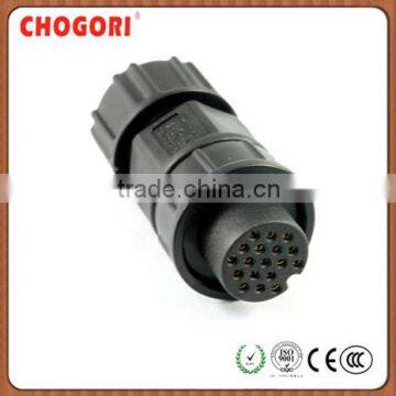 Middle 18 pin connector, IP67 electronical waterproof connector, Chogori high quality male connector