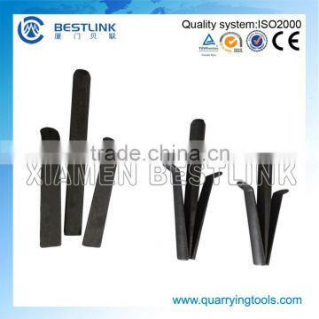 wedge and feather for hydraulic rock splitter