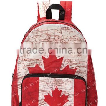 2015 stylish backpack in flag design, foldable backpack, customizable backpack