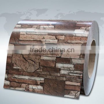 Factory sale hot dipped brick grain prepainted zinc steel coil