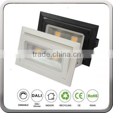 Europe standard CE rectangular adjustable 40w/45w led shop light downlight with CREE COB led commercial down light