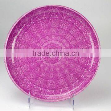 plastic plate with pink color