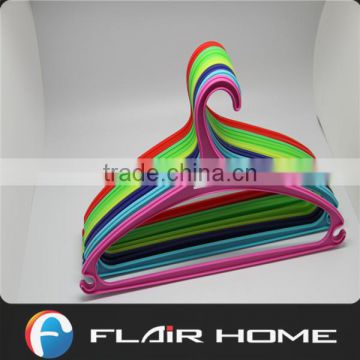 household best sell colorful strong plastic hanger for dring clothes