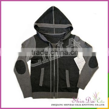 Low price customization design boys daily life hoody sweater with zipper