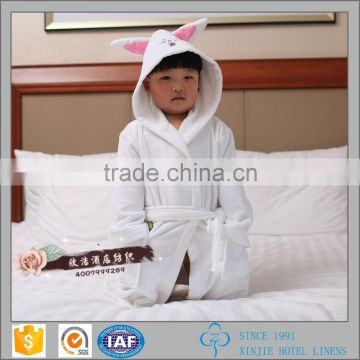 100% cotton animal hooded bathrobe for children