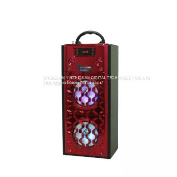 Ready made goods wooden portable active outdoor party karaoke speaker for home theatre