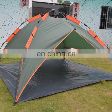 2016 new design double layer 4 person pop up automatic camping tent