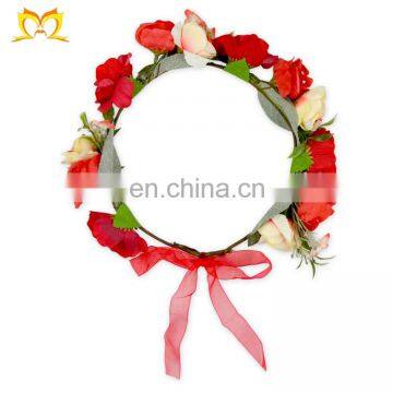 Wholesale Flower Hairband Beach Boho Hair Hoop Women Floral Hair Accessories With Children Kids Girl