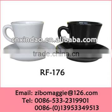 Hot Sale New Style Mini Promotion Wholesale Colored Ceramic Modern Coffee Cup and Saucer
