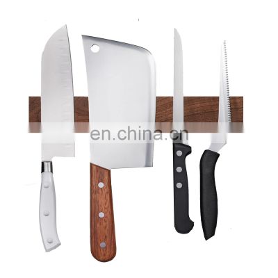 Eco friendly wall-mounted magnetic bamboo 17 inch knife strip wood magnetic knife holder