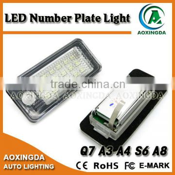 Error free E-Mark LED license plate light for AUDI Q7