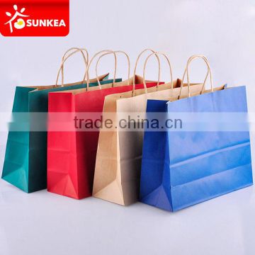 Custom printed take out paper bags with handle