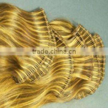 hand tied hair weft 100%human hair ST