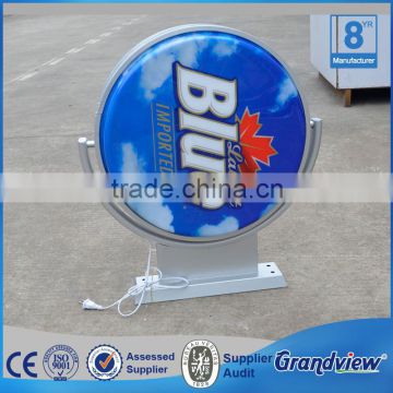 Outdoor Rolling Rount Acrylic Thermoforming LED Light Box Advertising Sign for Sale