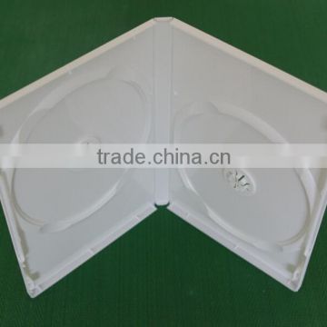 14mm White Double dvd case with smooth Film